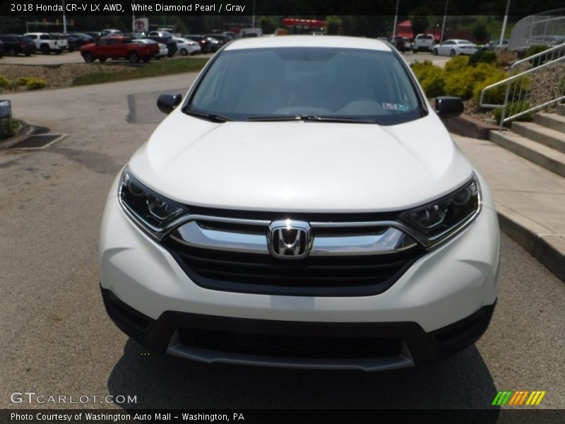 White Diamond Pearl / Gray 2018 Honda CR-V LX AWD