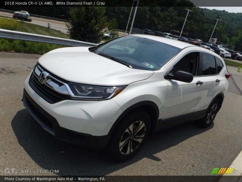 White Diamond Pearl / Gray 2018 Honda CR-V LX AWD