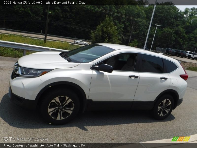 White Diamond Pearl / Gray 2018 Honda CR-V LX AWD