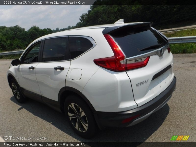 White Diamond Pearl / Gray 2018 Honda CR-V LX AWD