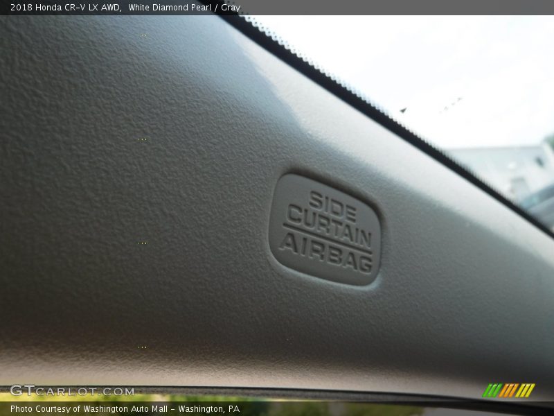 White Diamond Pearl / Gray 2018 Honda CR-V LX AWD