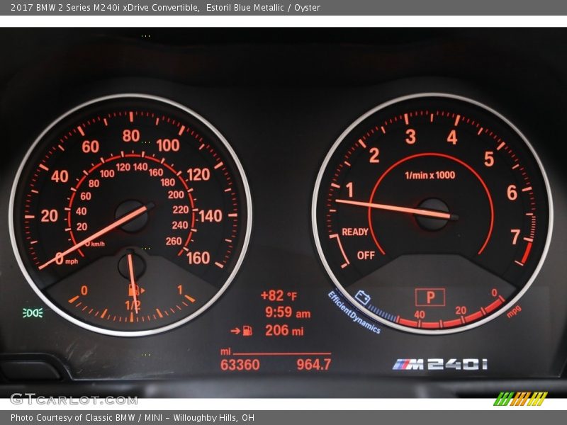  2017 2 Series M240i xDrive Convertible M240i xDrive Convertible Gauges