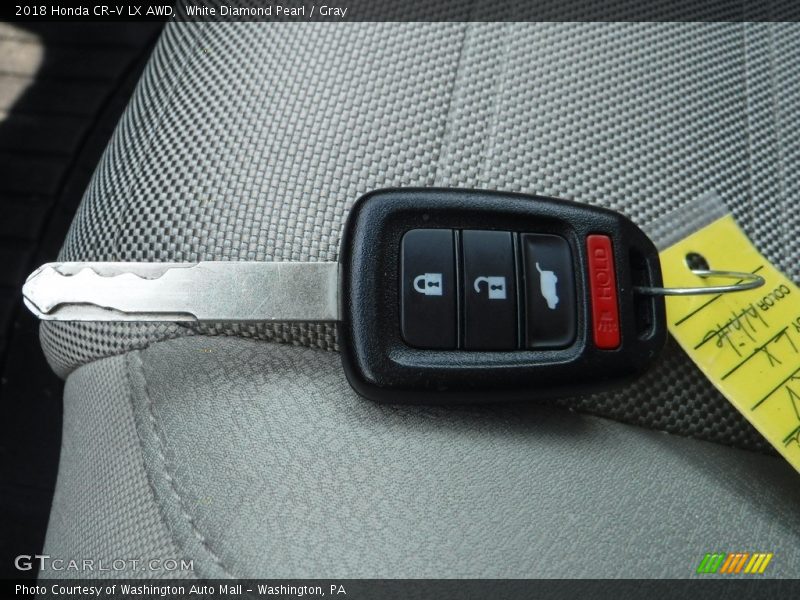White Diamond Pearl / Gray 2018 Honda CR-V LX AWD