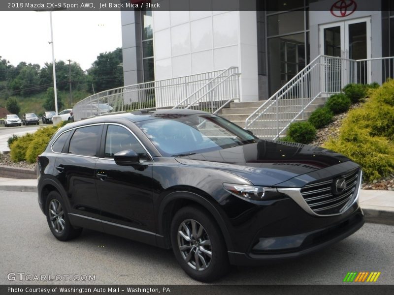 Jet Black Mica / Black 2018 Mazda CX-9 Sport AWD