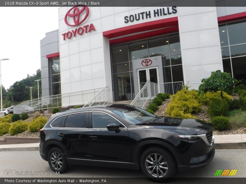 Jet Black Mica / Black 2018 Mazda CX-9 Sport AWD