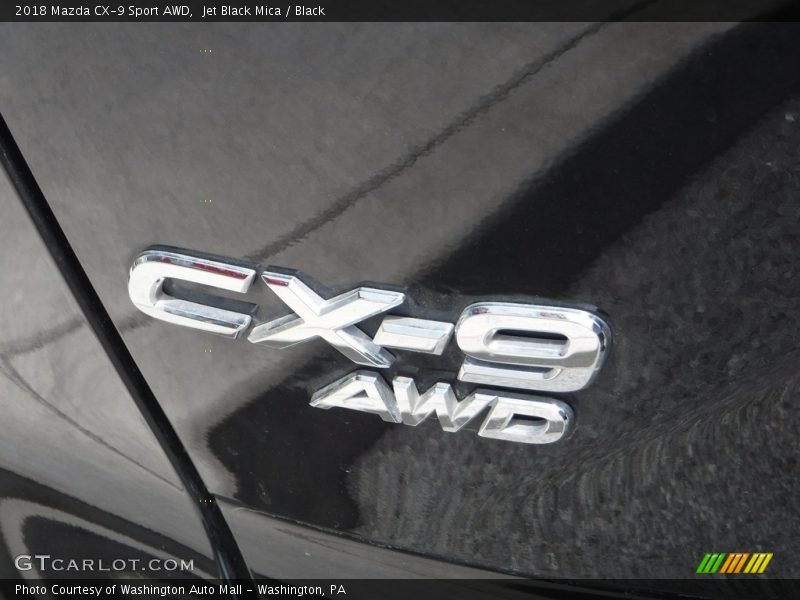 Jet Black Mica / Black 2018 Mazda CX-9 Sport AWD
