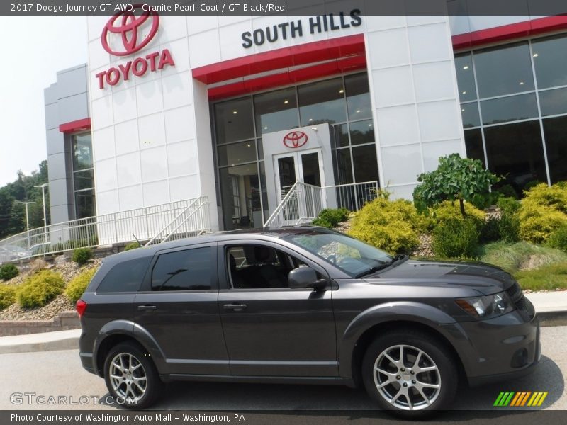 Granite Pearl-Coat / GT Black/Red 2017 Dodge Journey GT AWD