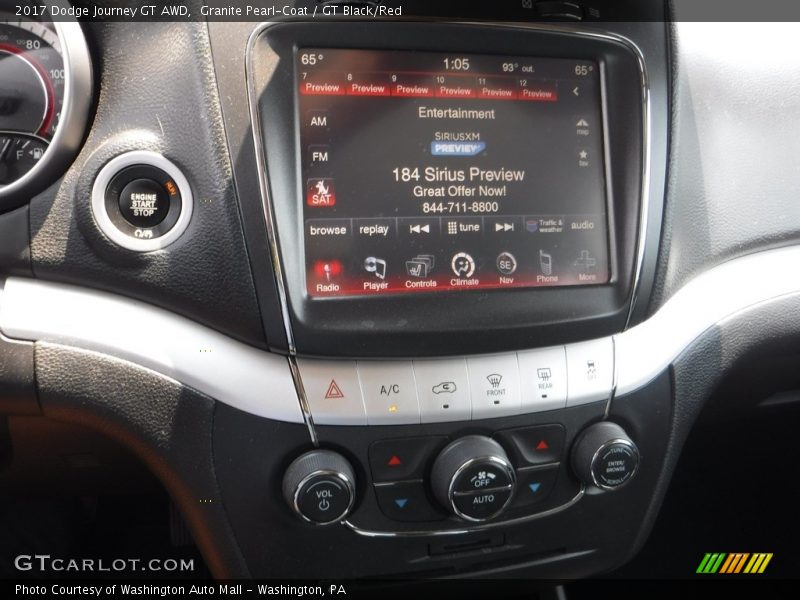 Granite Pearl-Coat / GT Black/Red 2017 Dodge Journey GT AWD