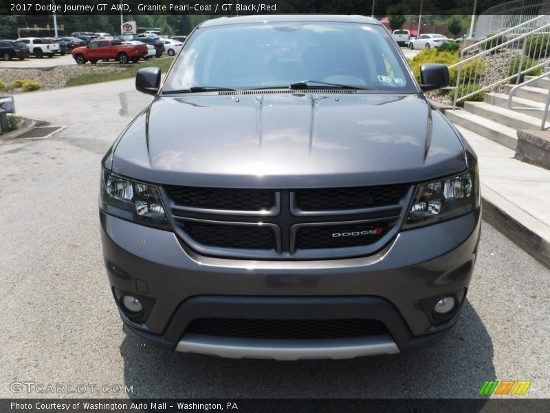 Granite Pearl-Coat / GT Black/Red 2017 Dodge Journey GT AWD