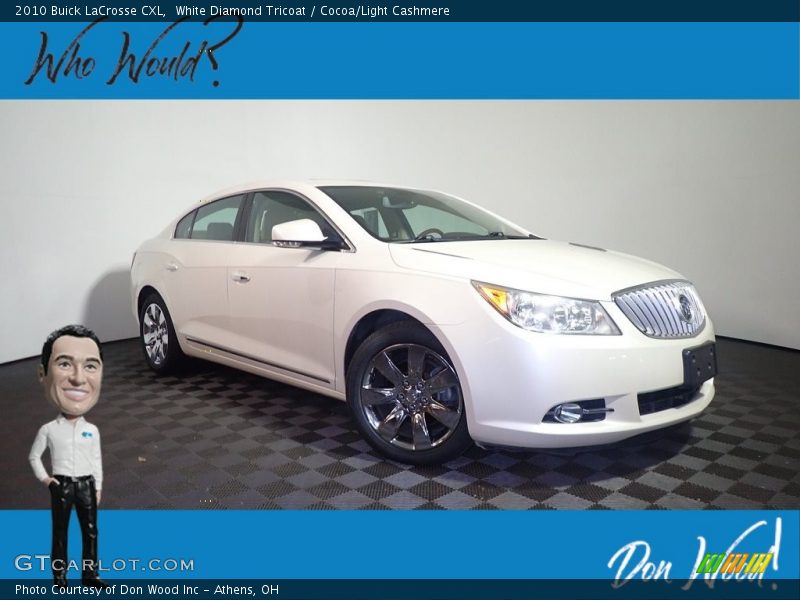 White Diamond Tricoat / Cocoa/Light Cashmere 2010 Buick LaCrosse CXL