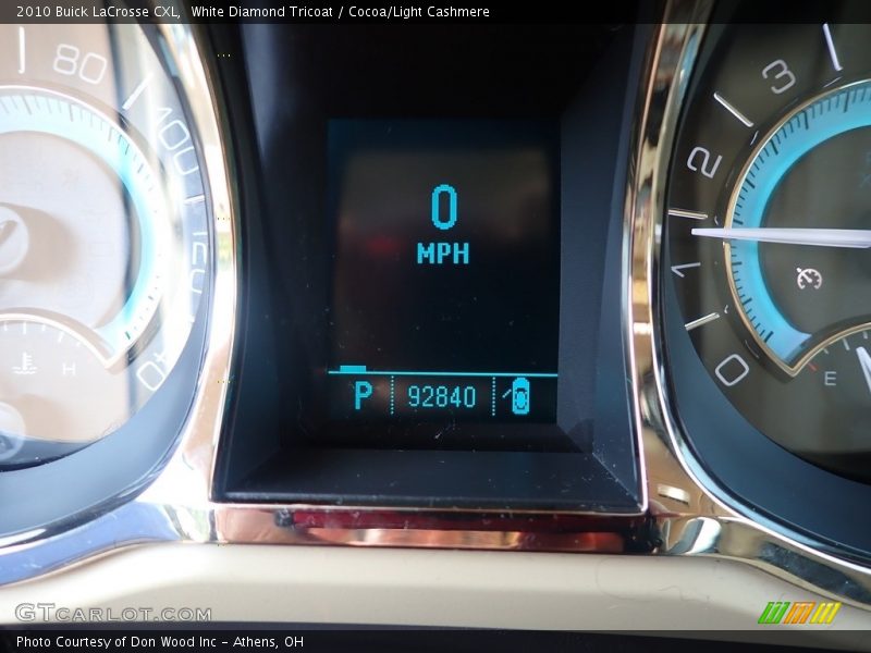 White Diamond Tricoat / Cocoa/Light Cashmere 2010 Buick LaCrosse CXL