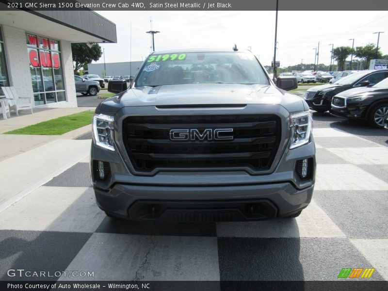 Satin Steel Metallic / Jet Black 2021 GMC Sierra 1500 Elevation Crew Cab 4WD