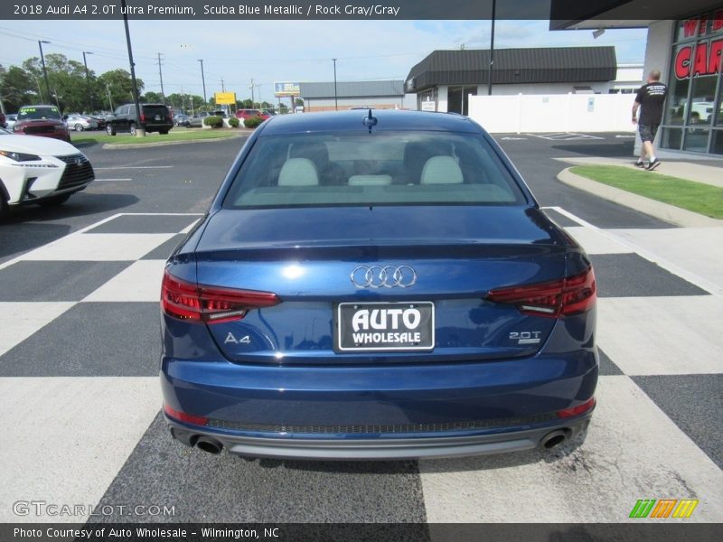 Scuba Blue Metallic / Rock Gray/Gray 2018 Audi A4 2.0T ultra Premium