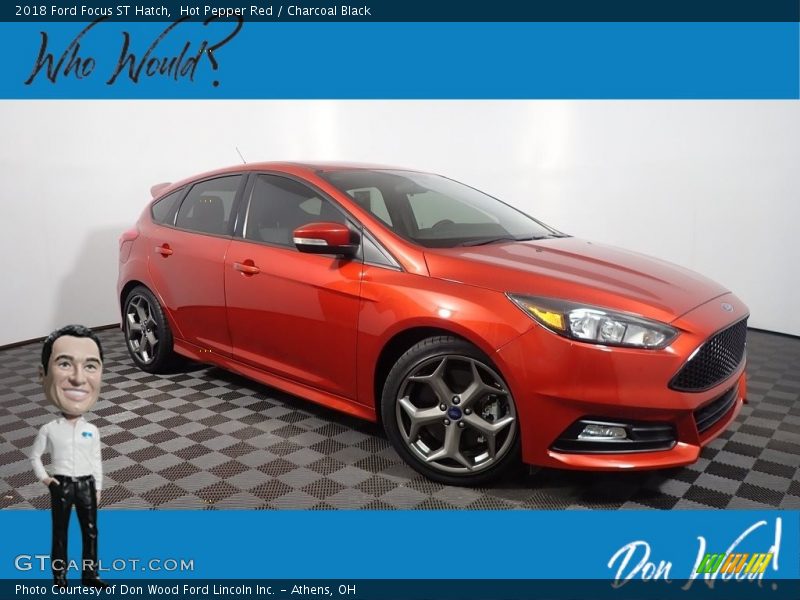 Hot Pepper Red / Charcoal Black 2018 Ford Focus ST Hatch