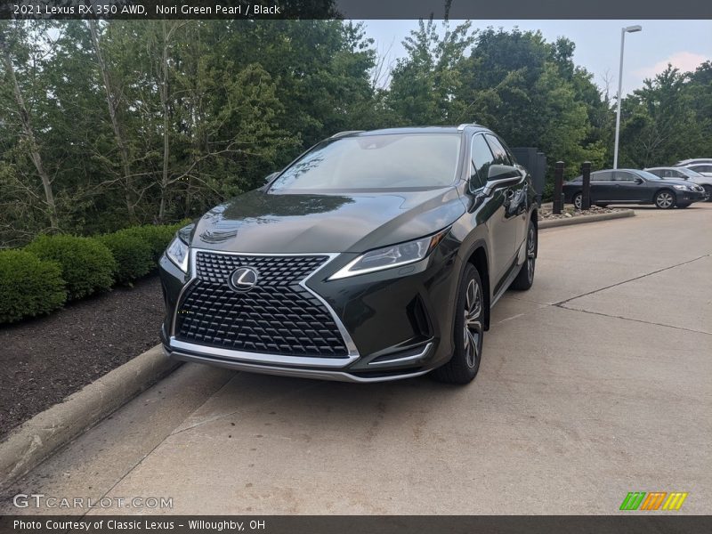 Nori Green Pearl / Black 2021 Lexus RX 350 AWD
