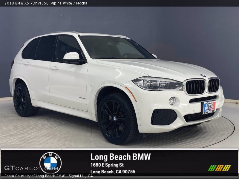 Alpine White / Mocha 2018 BMW X5 xDrive35i