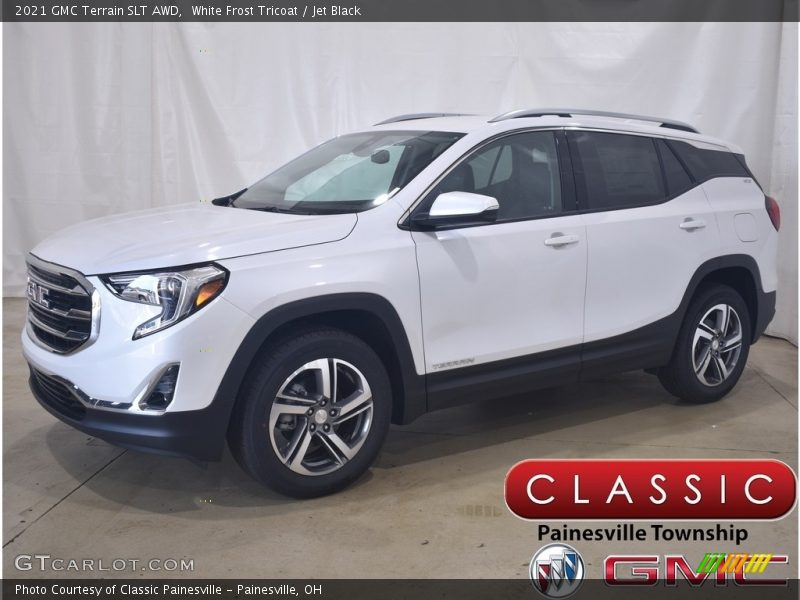 White Frost Tricoat / Jet Black 2021 GMC Terrain SLT AWD