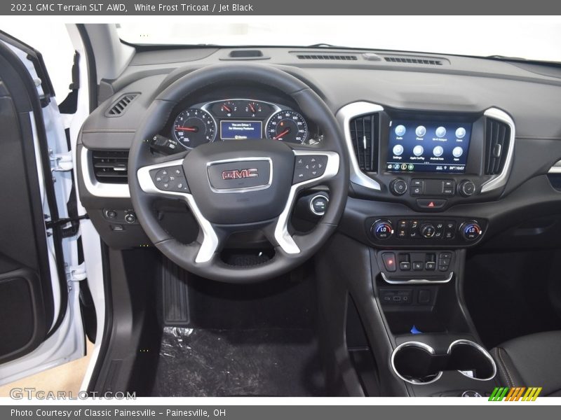 White Frost Tricoat / Jet Black 2021 GMC Terrain SLT AWD