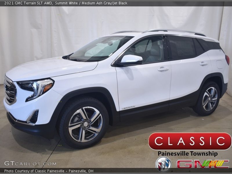Summit White / Medium Ash Gray/Jet Black 2021 GMC Terrain SLT AWD