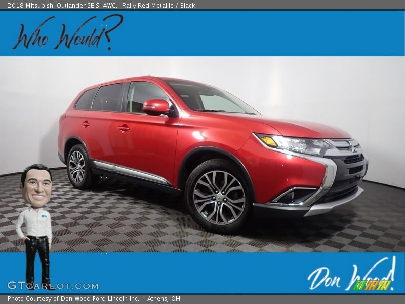 Rally Red Metallic / Black 2018 Mitsubishi Outlander SE S-AWC