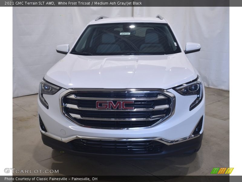 White Frost Tricoat / Medium Ash Gray/Jet Black 2021 GMC Terrain SLT AWD