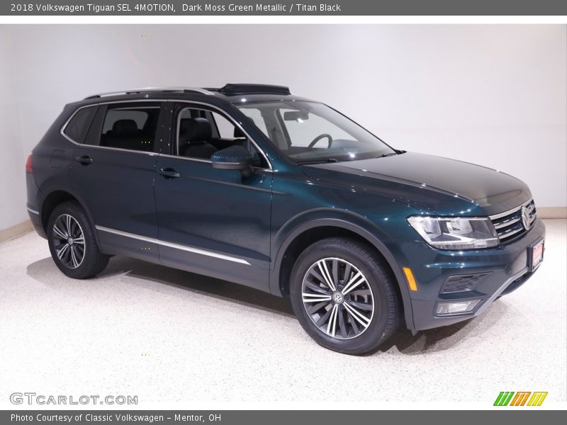 Dark Moss Green Metallic / Titan Black 2018 Volkswagen Tiguan SEL 4MOTION