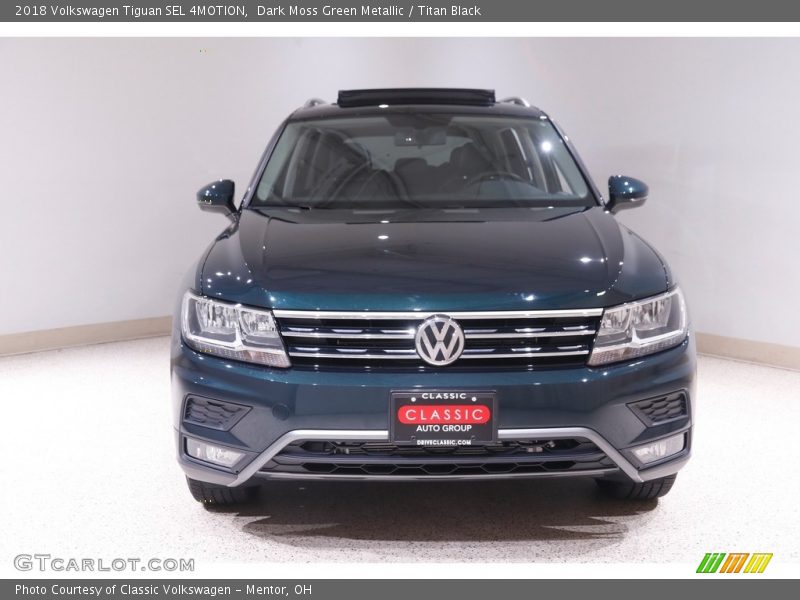 Dark Moss Green Metallic / Titan Black 2018 Volkswagen Tiguan SEL 4MOTION