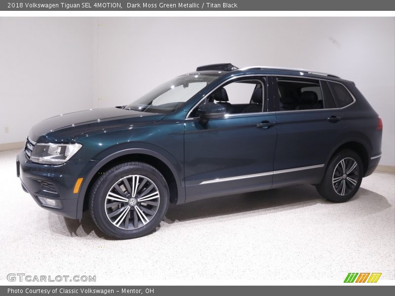Dark Moss Green Metallic / Titan Black 2018 Volkswagen Tiguan SEL 4MOTION