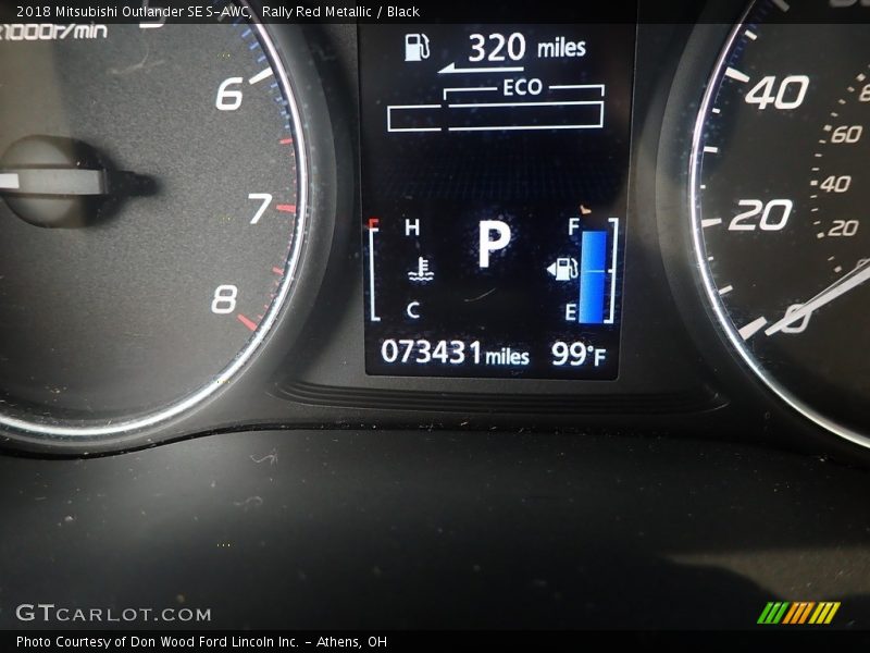 Rally Red Metallic / Black 2018 Mitsubishi Outlander SE S-AWC