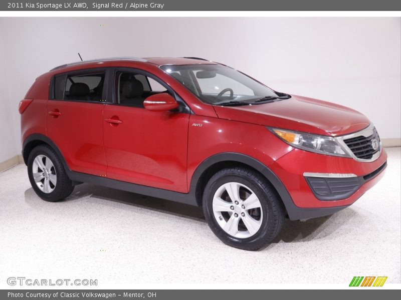 Signal Red / Alpine Gray 2011 Kia Sportage LX AWD