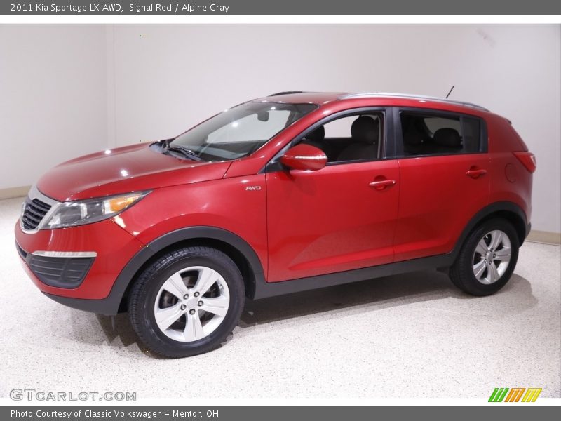 Signal Red / Alpine Gray 2011 Kia Sportage LX AWD
