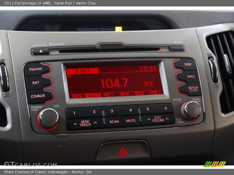 Signal Red / Alpine Gray 2011 Kia Sportage LX AWD