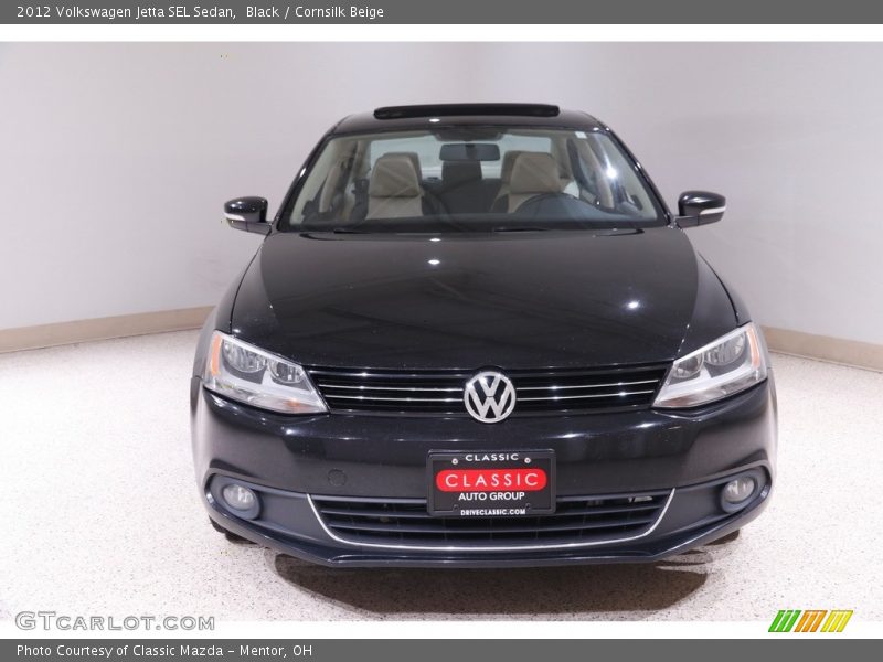 Black / Cornsilk Beige 2012 Volkswagen Jetta SEL Sedan