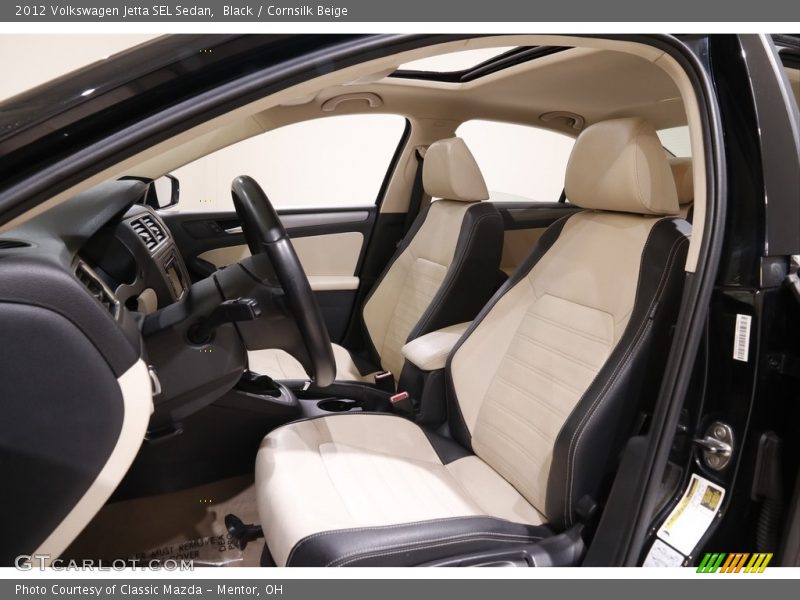 Black / Cornsilk Beige 2012 Volkswagen Jetta SEL Sedan