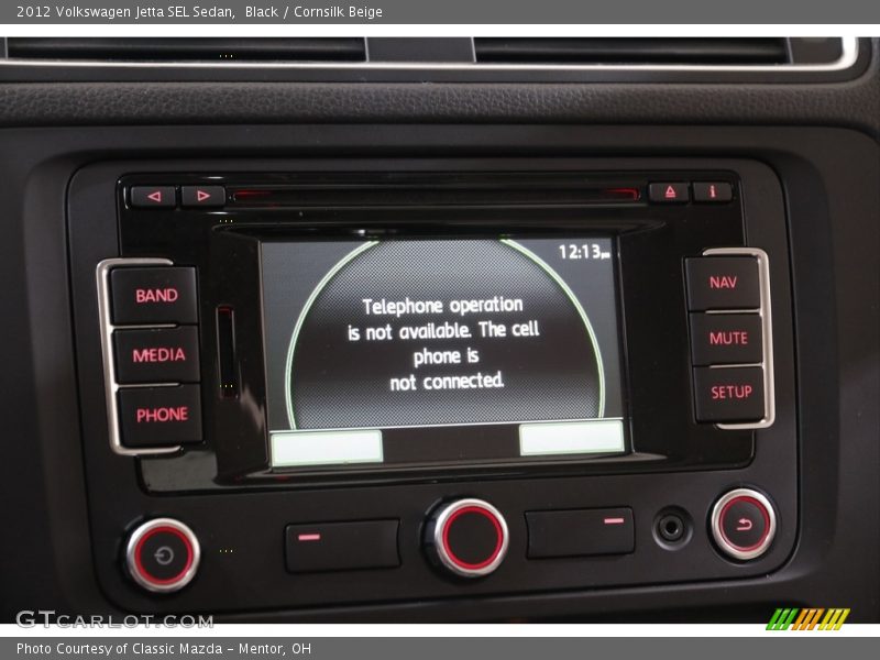 Black / Cornsilk Beige 2012 Volkswagen Jetta SEL Sedan