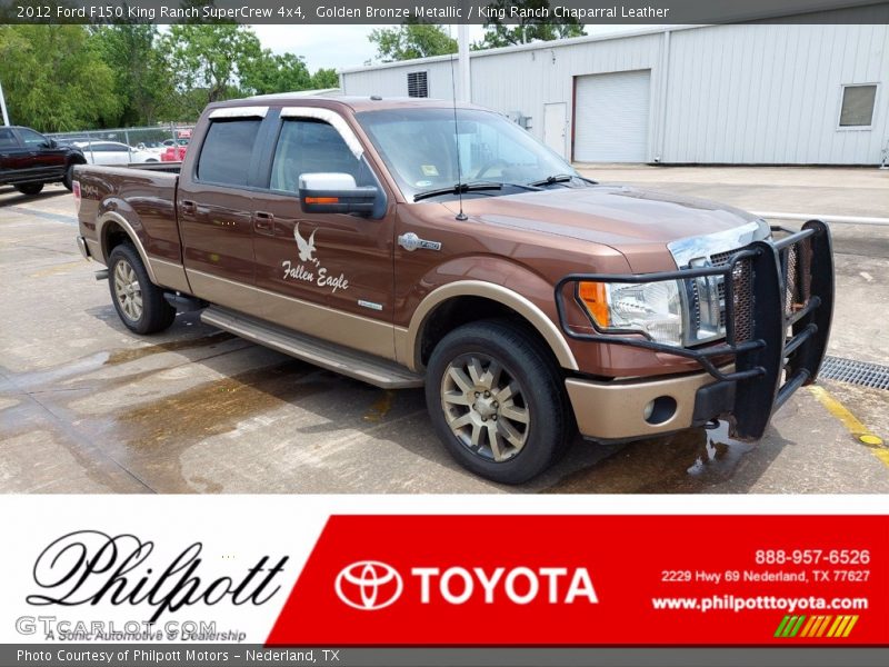 Golden Bronze Metallic / King Ranch Chaparral Leather 2012 Ford F150 King Ranch SuperCrew 4x4