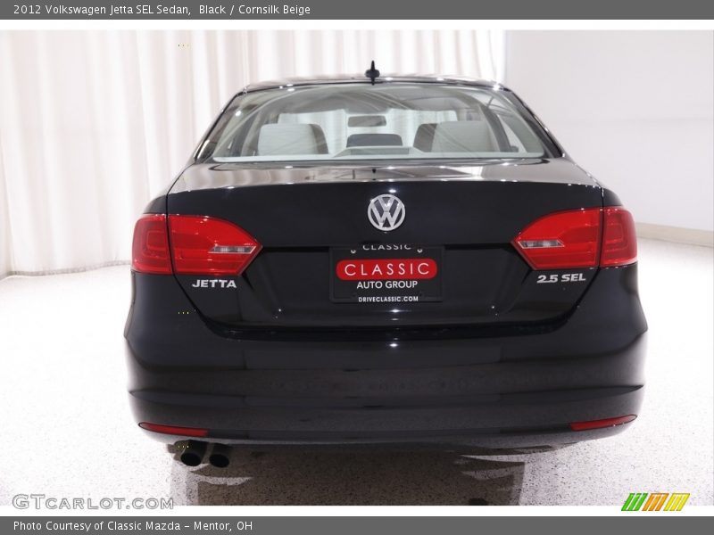 Black / Cornsilk Beige 2012 Volkswagen Jetta SEL Sedan