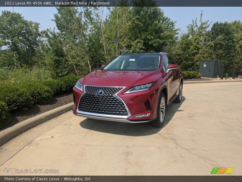 Matador Red Mica / Parchment 2021 Lexus RX 450h AWD