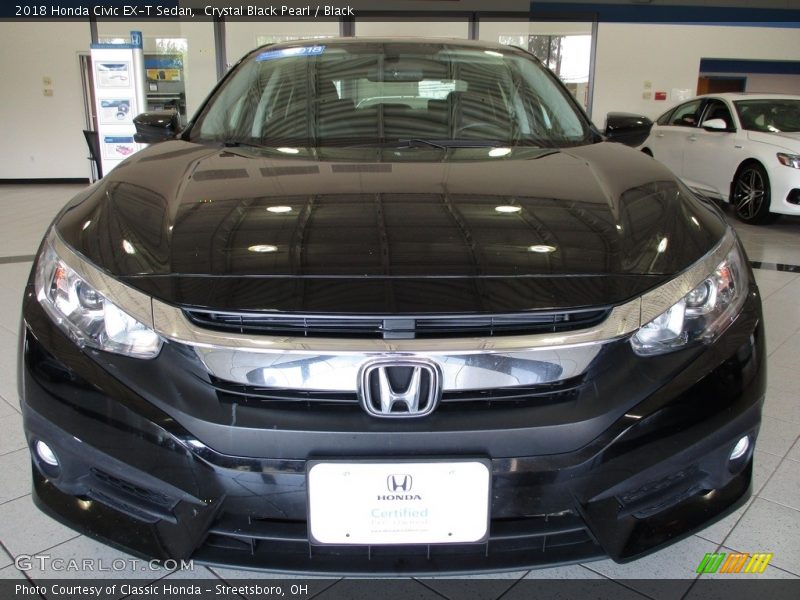 Crystal Black Pearl / Black 2018 Honda Civic EX-T Sedan