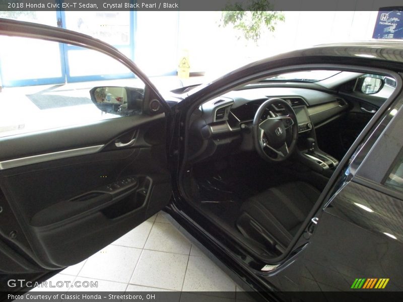 Crystal Black Pearl / Black 2018 Honda Civic EX-T Sedan