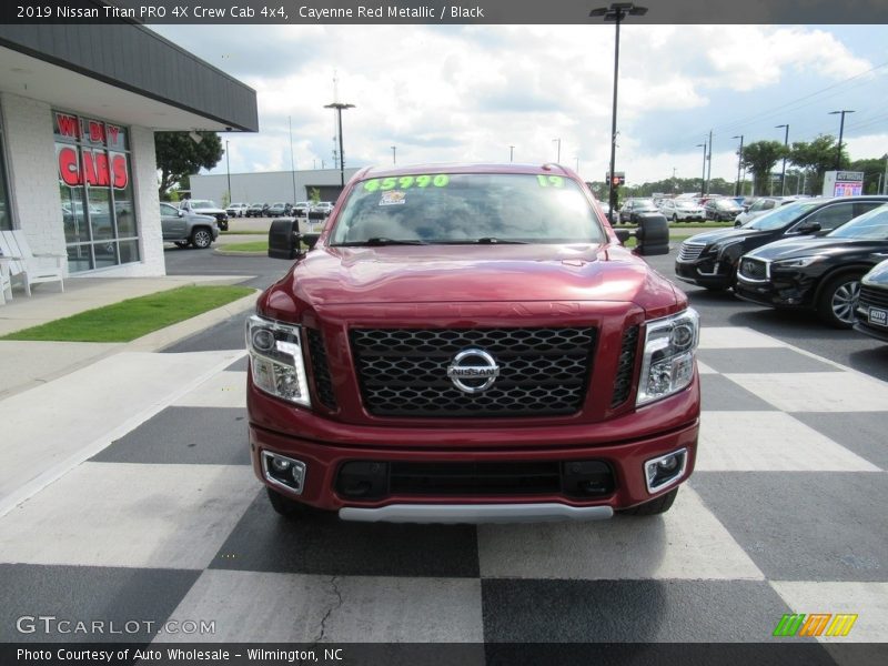 Cayenne Red Metallic / Black 2019 Nissan Titan PRO 4X Crew Cab 4x4
