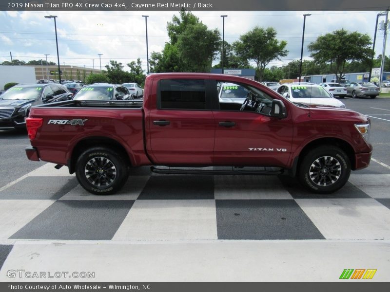 Cayenne Red Metallic / Black 2019 Nissan Titan PRO 4X Crew Cab 4x4