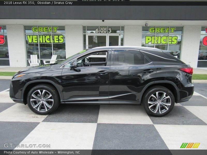 Obsidian / Stratus Gray 2018 Lexus RX 350
