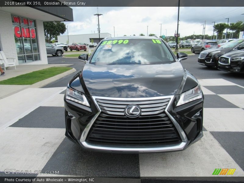 Obsidian / Stratus Gray 2018 Lexus RX 350