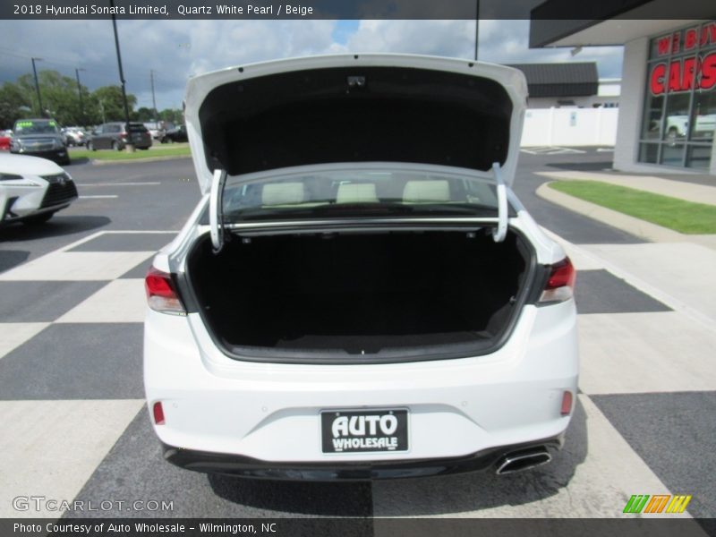 Quartz White Pearl / Beige 2018 Hyundai Sonata Limited