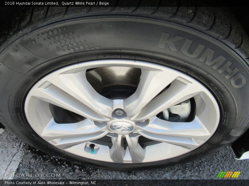 Quartz White Pearl / Beige 2018 Hyundai Sonata Limited