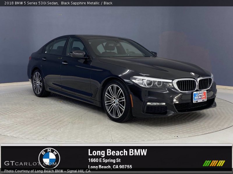 Black Sapphire Metallic / Black 2018 BMW 5 Series 530i Sedan