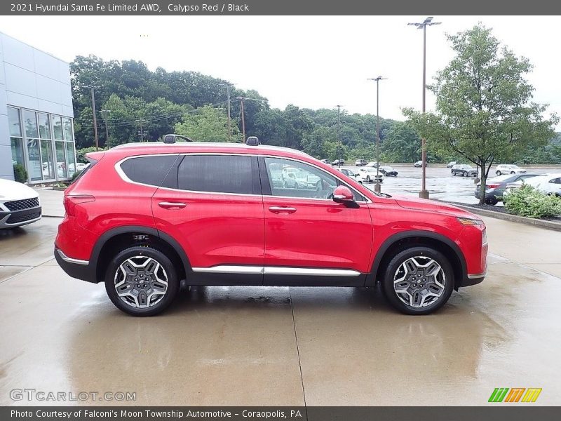 Calypso Red / Black 2021 Hyundai Santa Fe Limited AWD