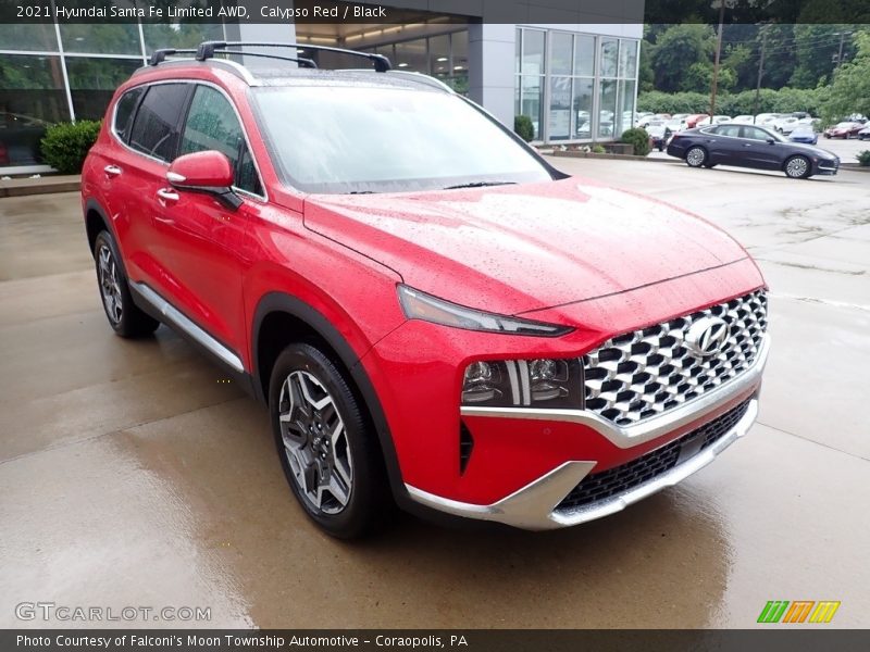 Calypso Red / Black 2021 Hyundai Santa Fe Limited AWD