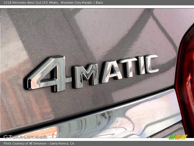 Mountain Grey Metallic / Black 2018 Mercedes-Benz GLA 250 4Matic